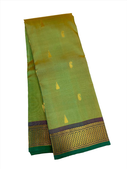 Pure Kanchipuram Silk Olive Green Colour