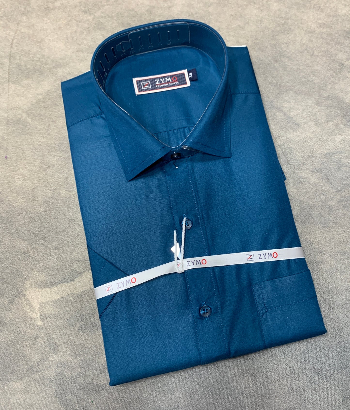 Half Sleeve Teal Blue Colour Shirt