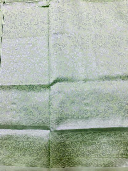 Art Silk Saree Light Green Colour with Self Border