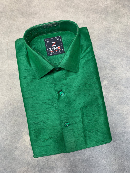 Half Sleeve Green Colour Shirt