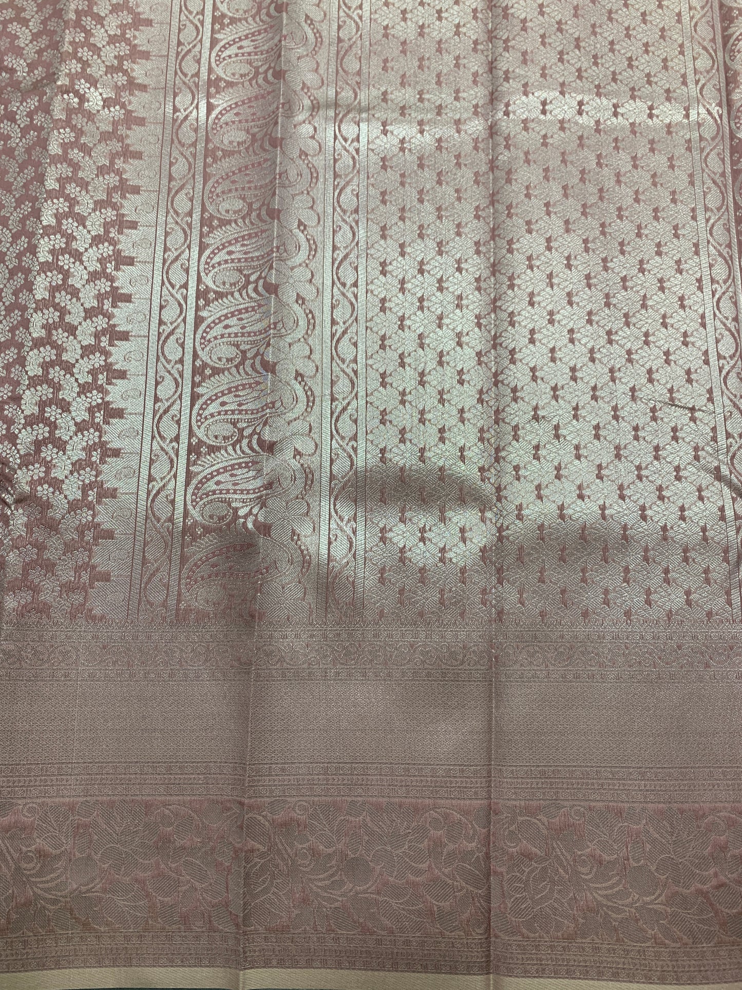 Art Silk Saree Light Brown Colour with Self Colour Border