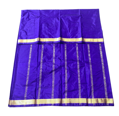 Arani Silk Saree Pepsi Blue Colour with Golden Border