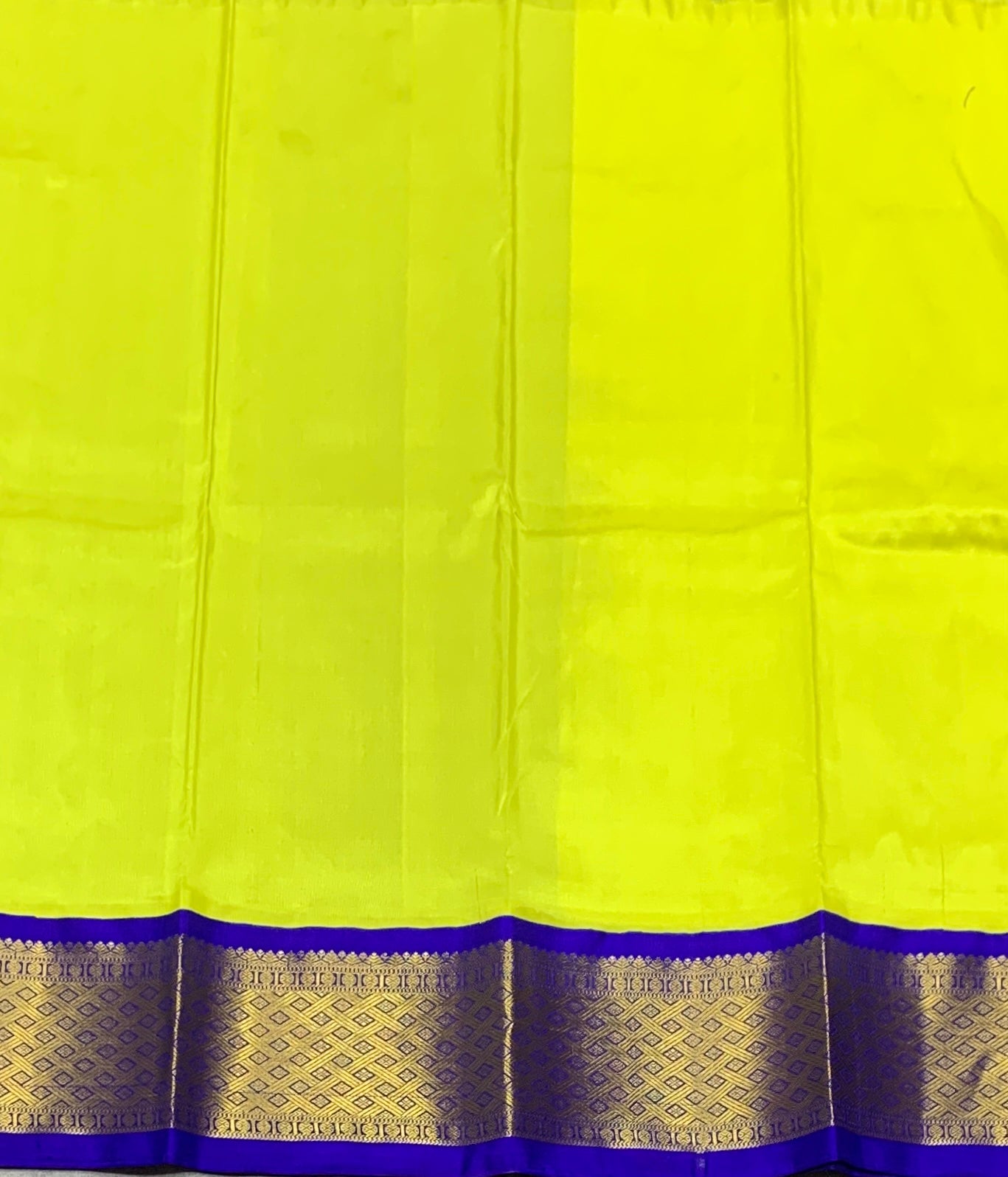 Apple Green shade Pure Kanchipuram Kids Pattu Pavadai with Contrast Border for Newborn to 2 Years