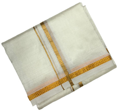 Silk Pooja Towel Cream Colour