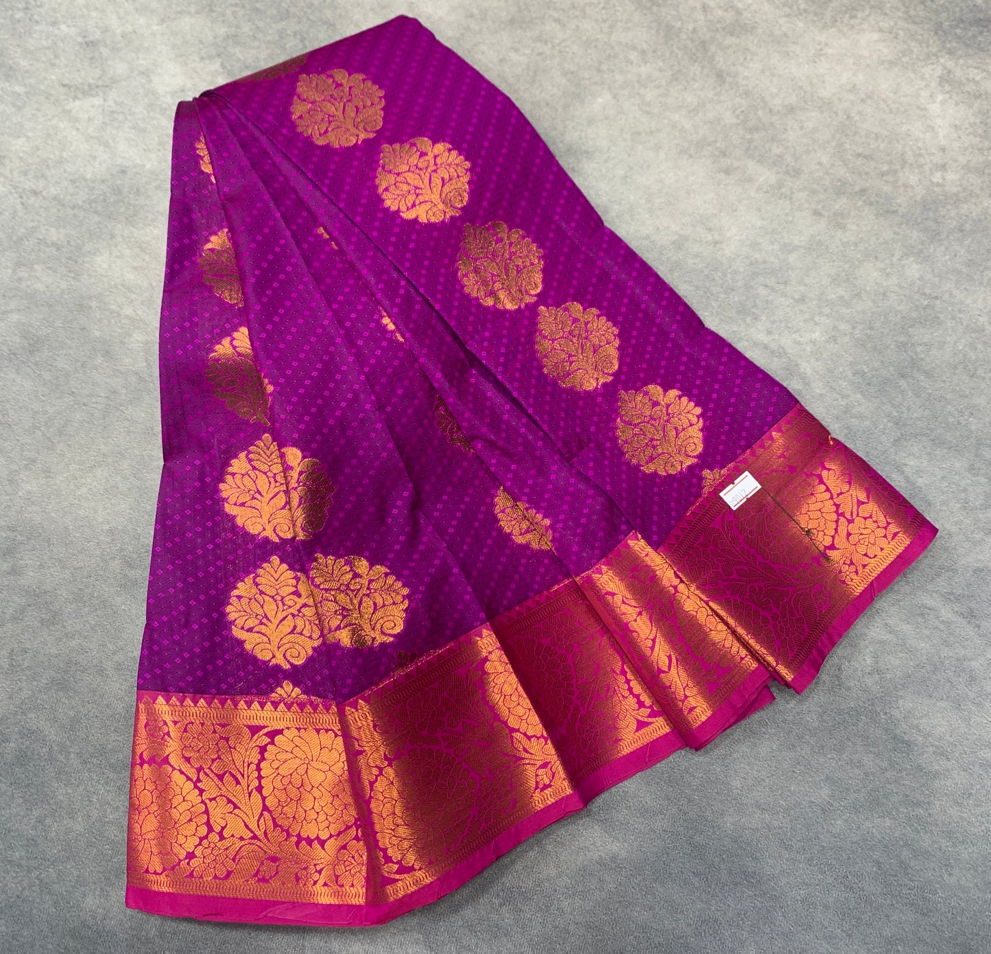 Vegan Silk Saree Vadamali Colour Saree with Copper Border