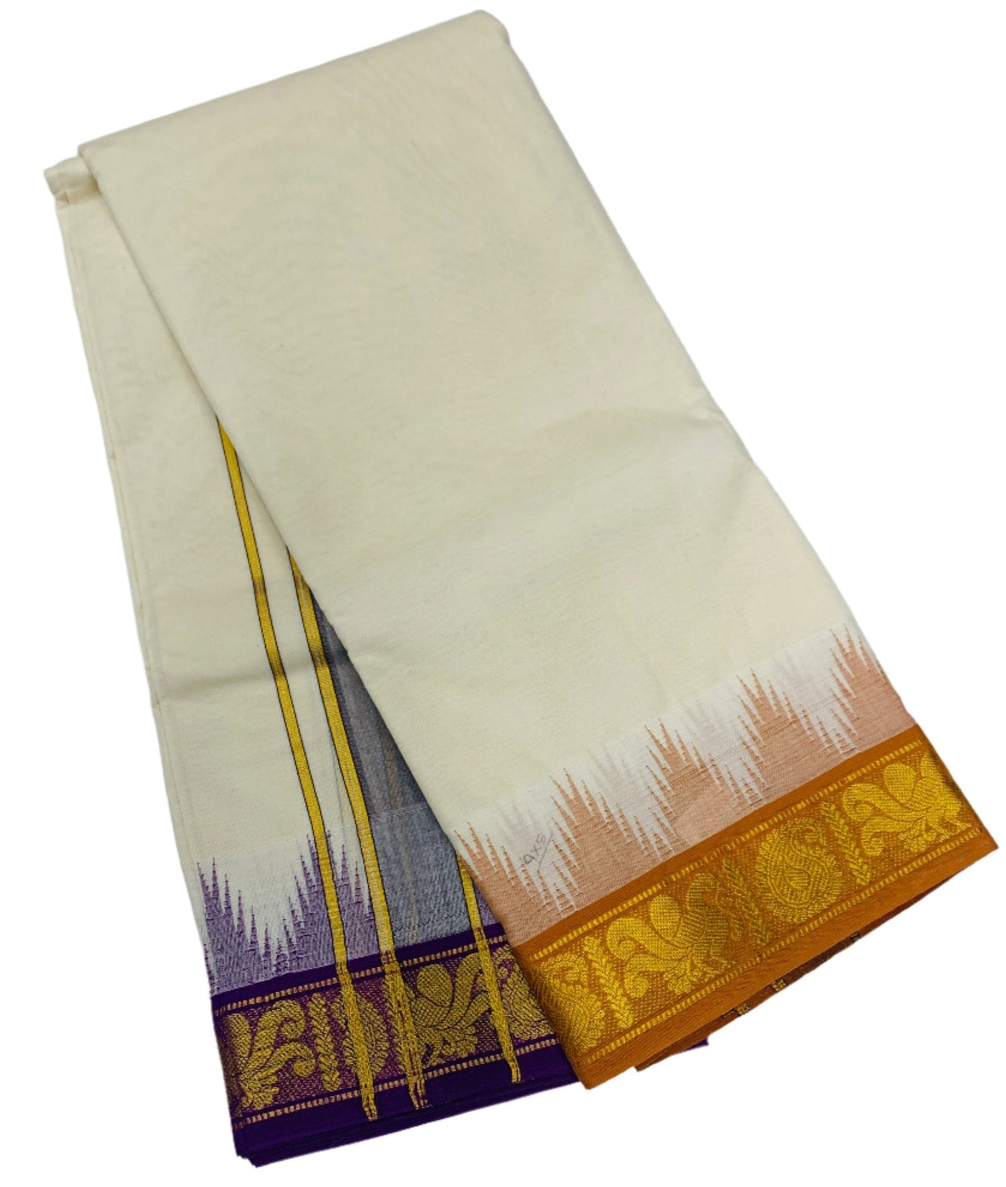 Cotton Dhoti Half  White