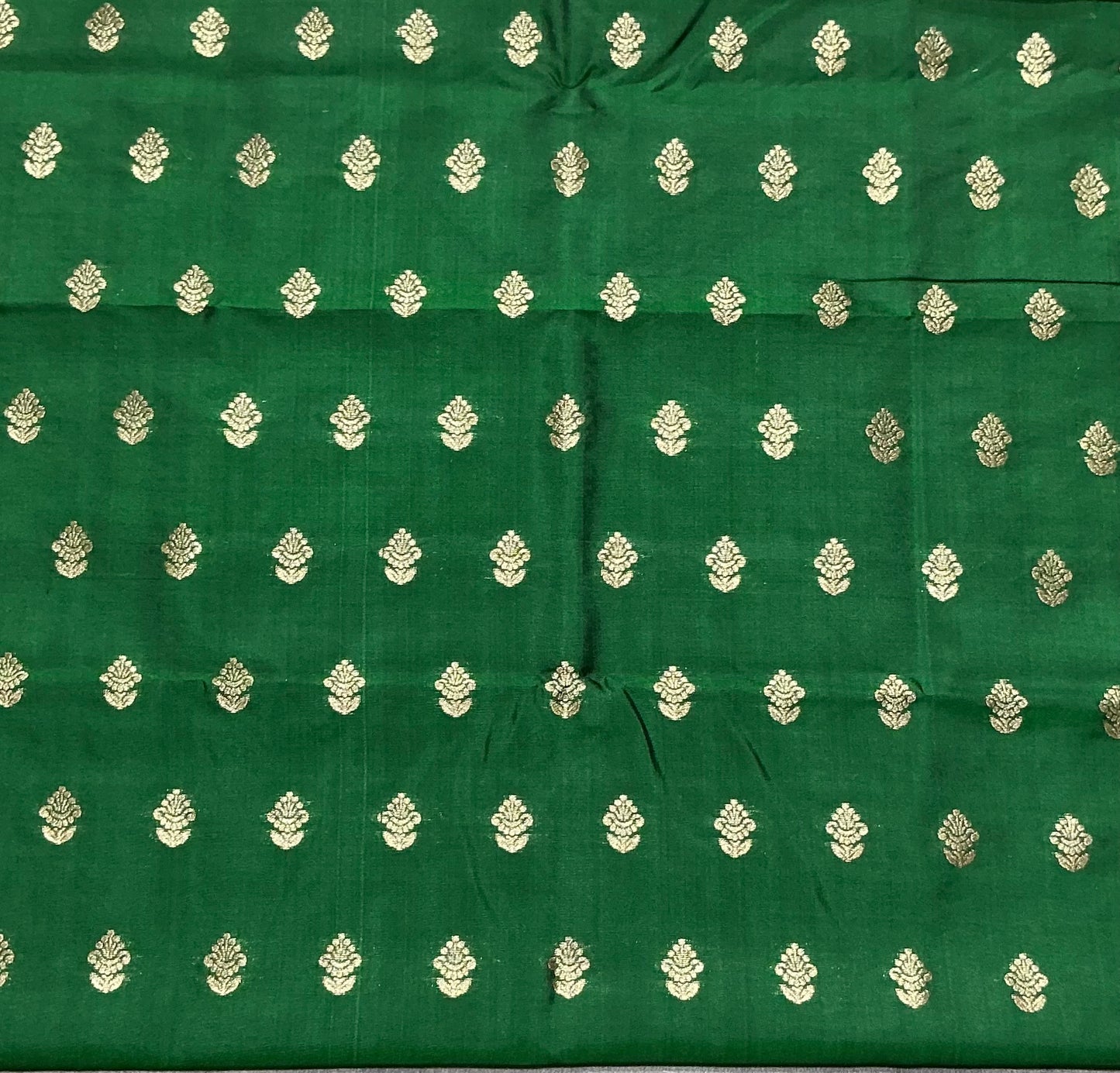 Green Colour Pure Silk Blouse Fabric