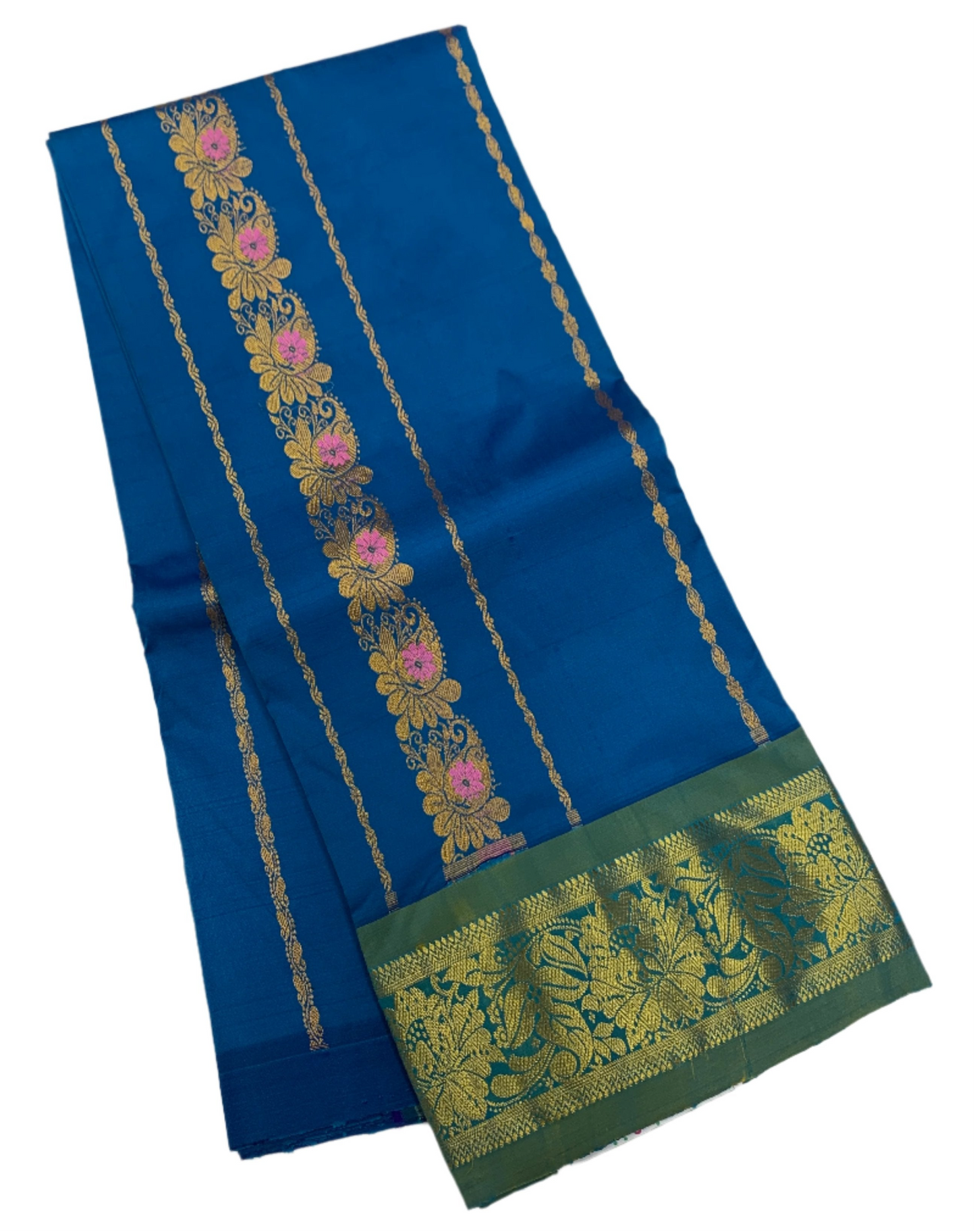 Sky Blue shade Semi silk Kids Pattu Pavadai with Self border for age 5 to 10