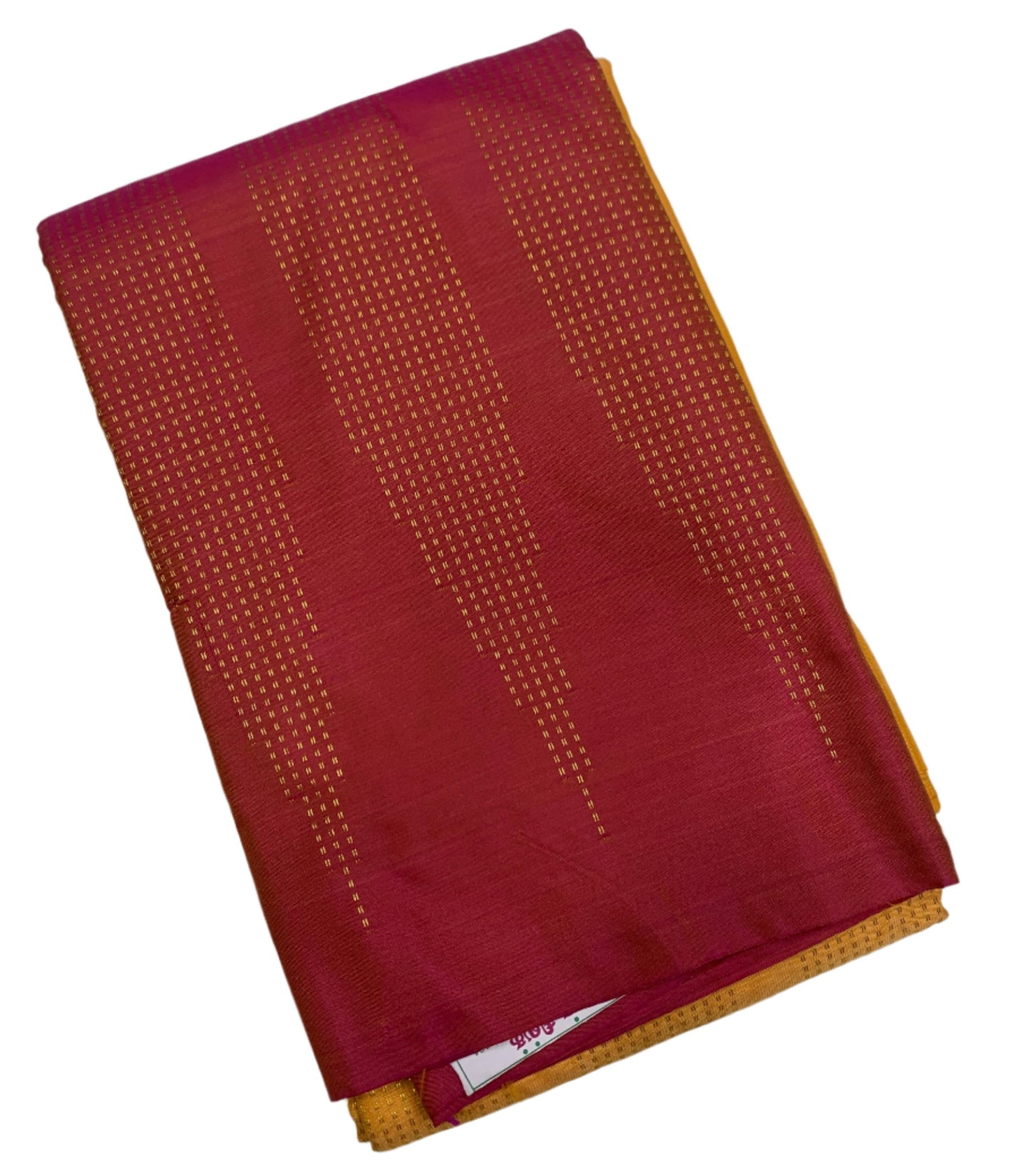 Arani Silk Saree Yellow Colour Pink Border