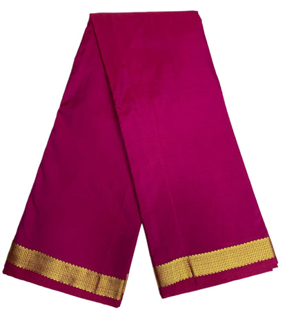 Arani Silk Saree Pink Colour with Golden Border.