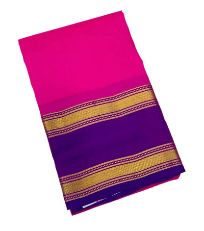 Pure Kanchipuram Silk Saree Pink Colour