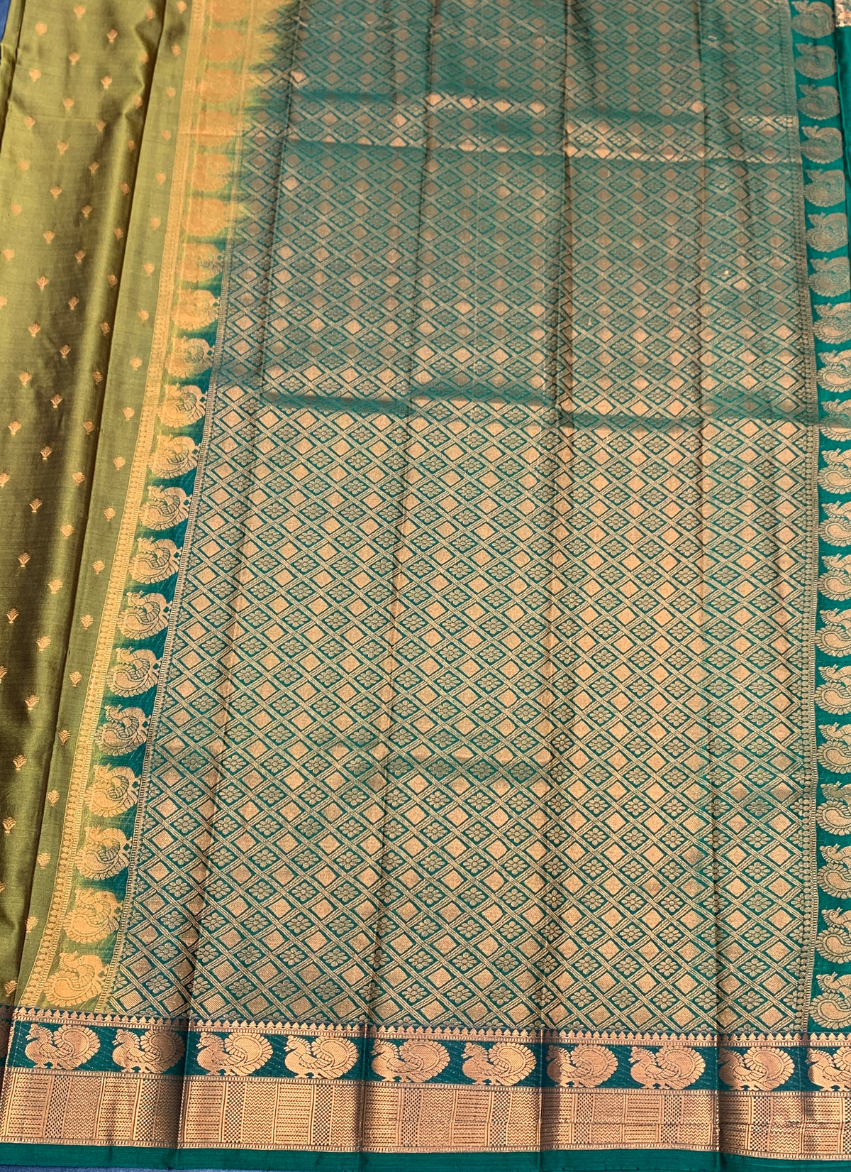 Soft Silk Casual Saree Mehendi Green Colour with Green Colour Border
