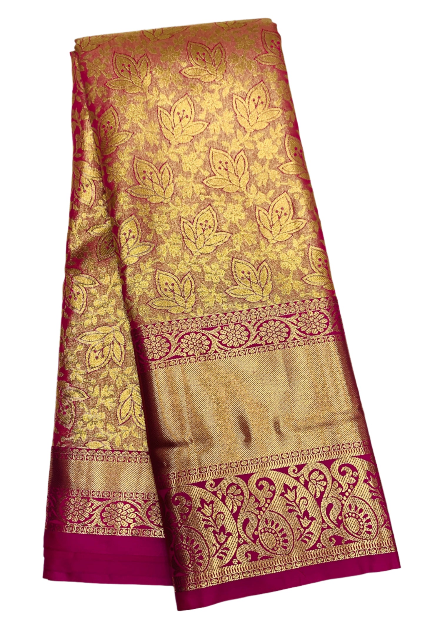 Baby Pink Shade Soft Kanchi Tissue Pattu Saree with Pink Border