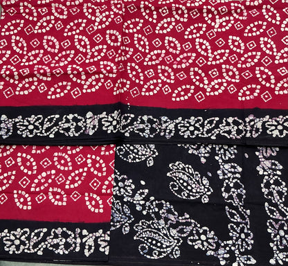 Chettinad Sungudi Cotton Pink Colour with Navy Blue Colour Border