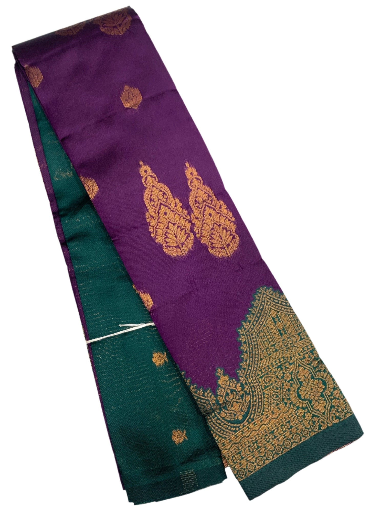 Art Silk Saree Magenta Colour with Green Border