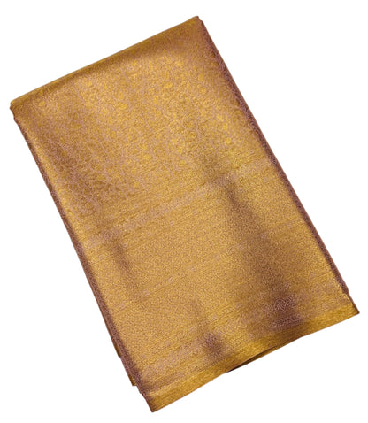 Baby Pink and Golden Colour Soft Kanchi Tissue Pattu Saree with Self Border