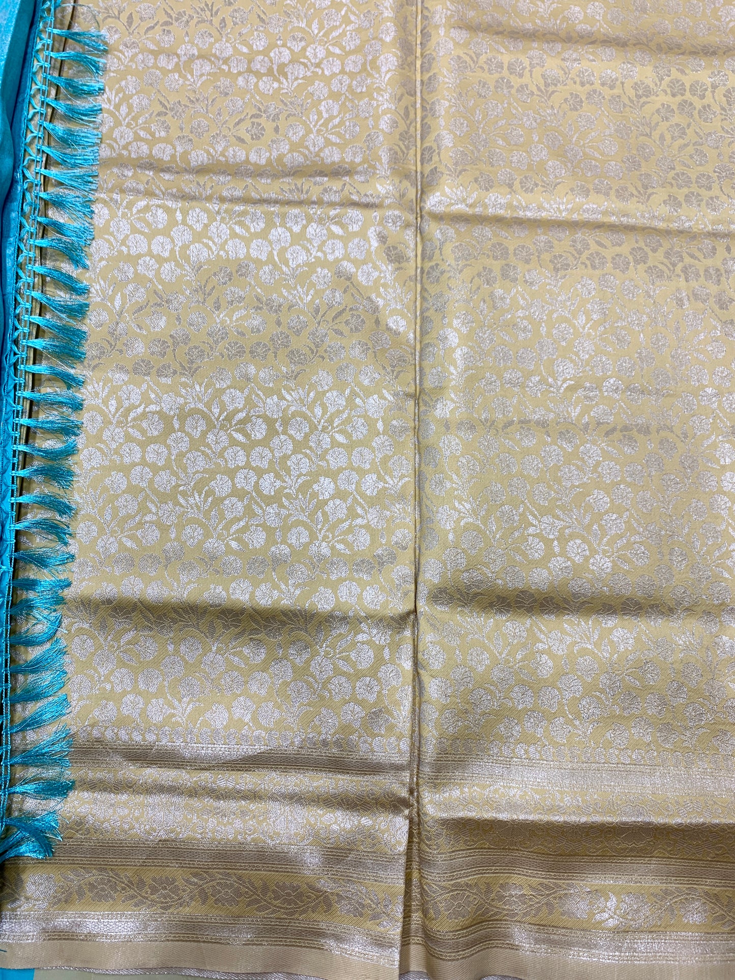 Art Silk Saree Mustard Colour with Self Border