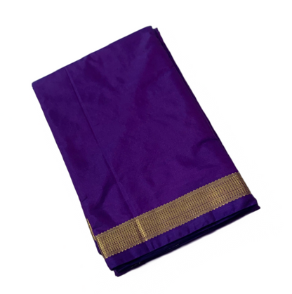 Arani Silk Saree Lavender Colour with Golden Border