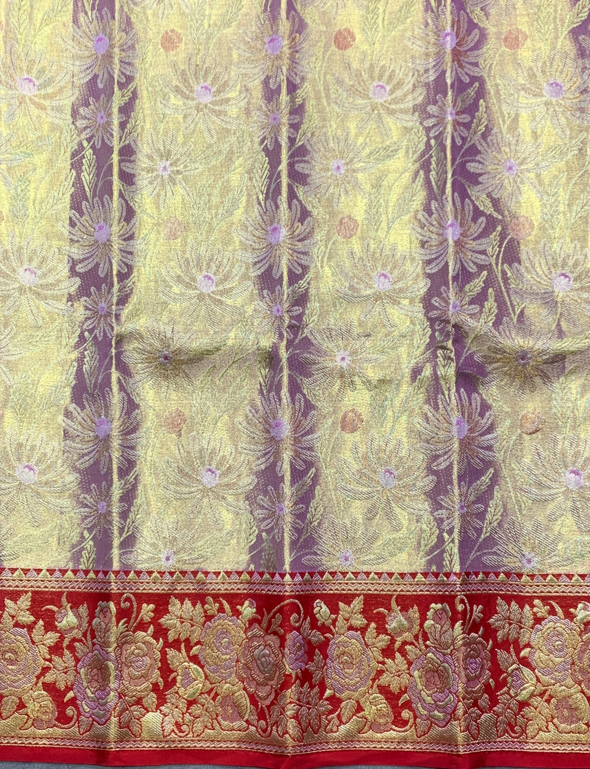 Baby Pink Shade Pure Kanchipuram Kids Pattu Pavadai with Contrast Border for Newborn to 2 Years