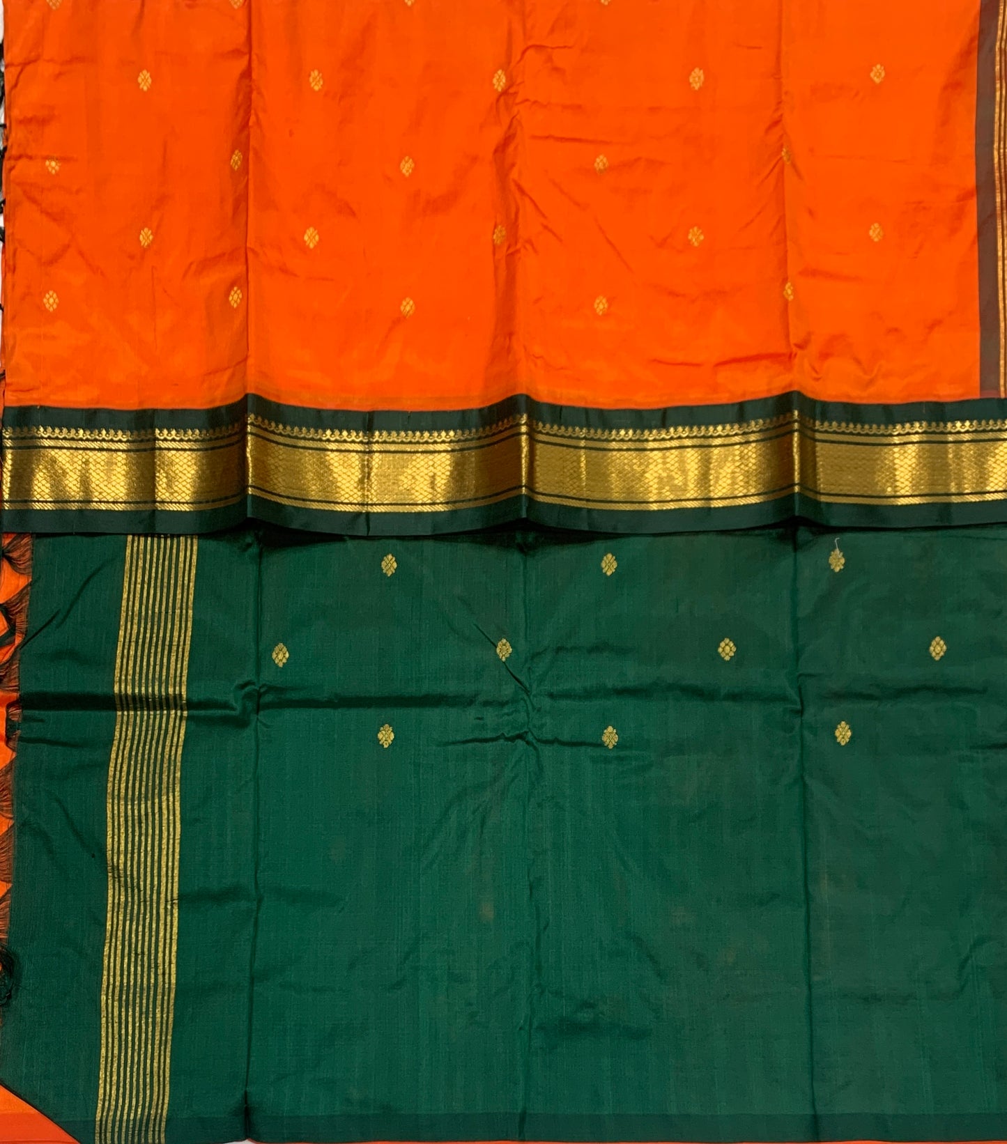 Pure Kanchipuram Silk Orange Colour