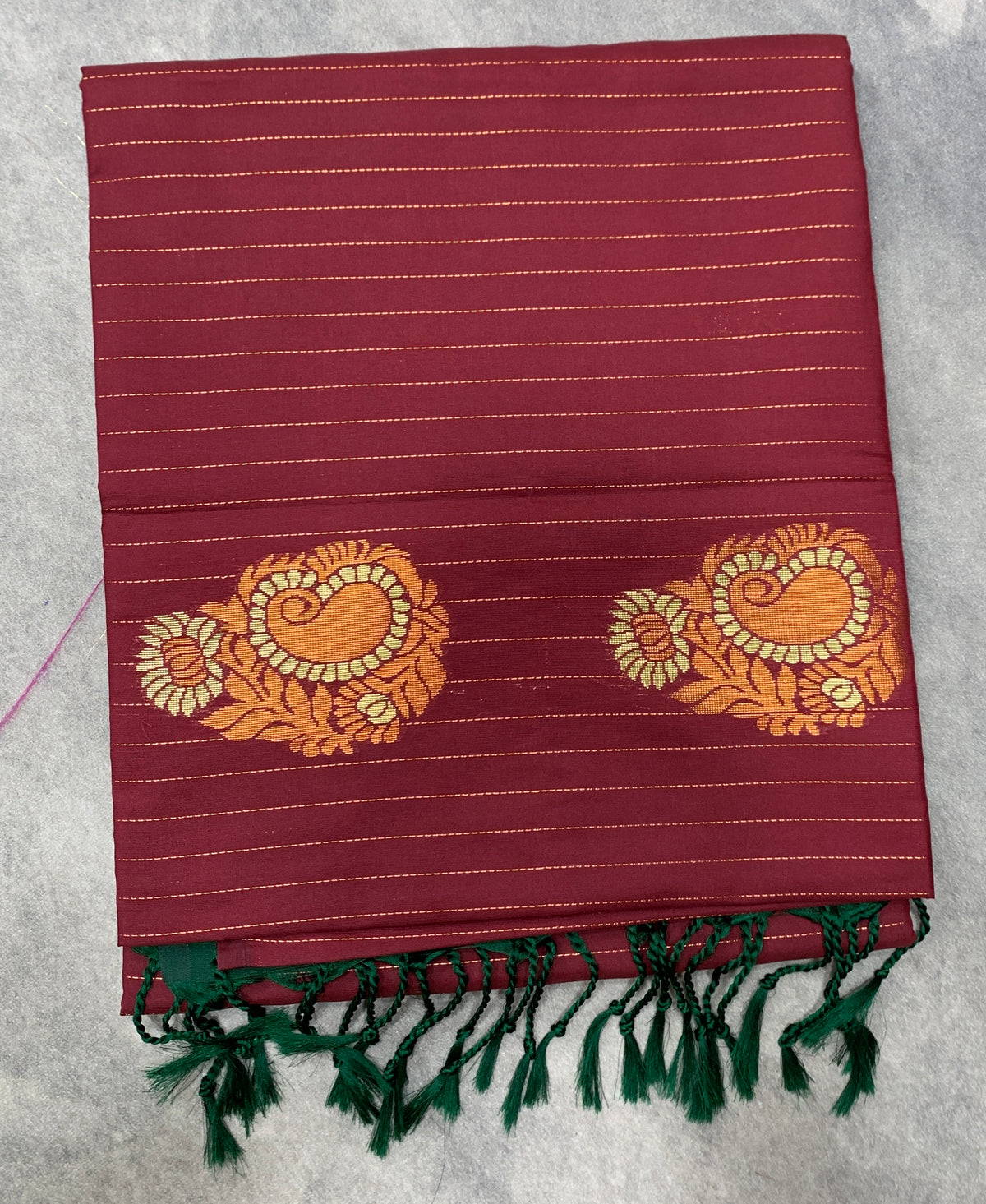 Art Silk Saree Maroon Colour with Borderless