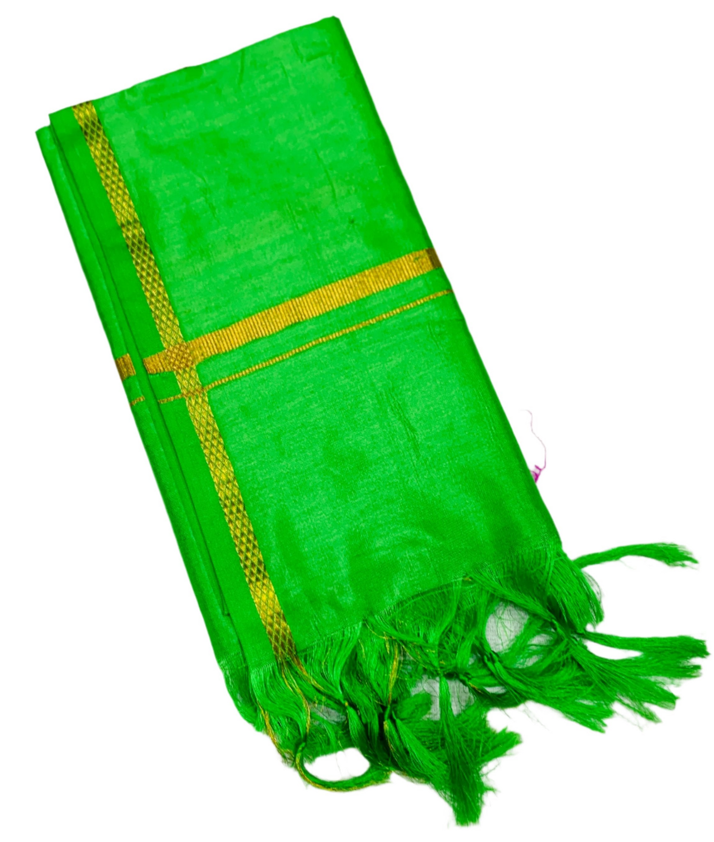 Silk Pooja Towel Light Green Colour