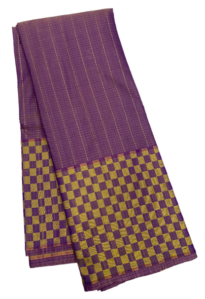 Arani Silk Saree Violet Colour Self Border