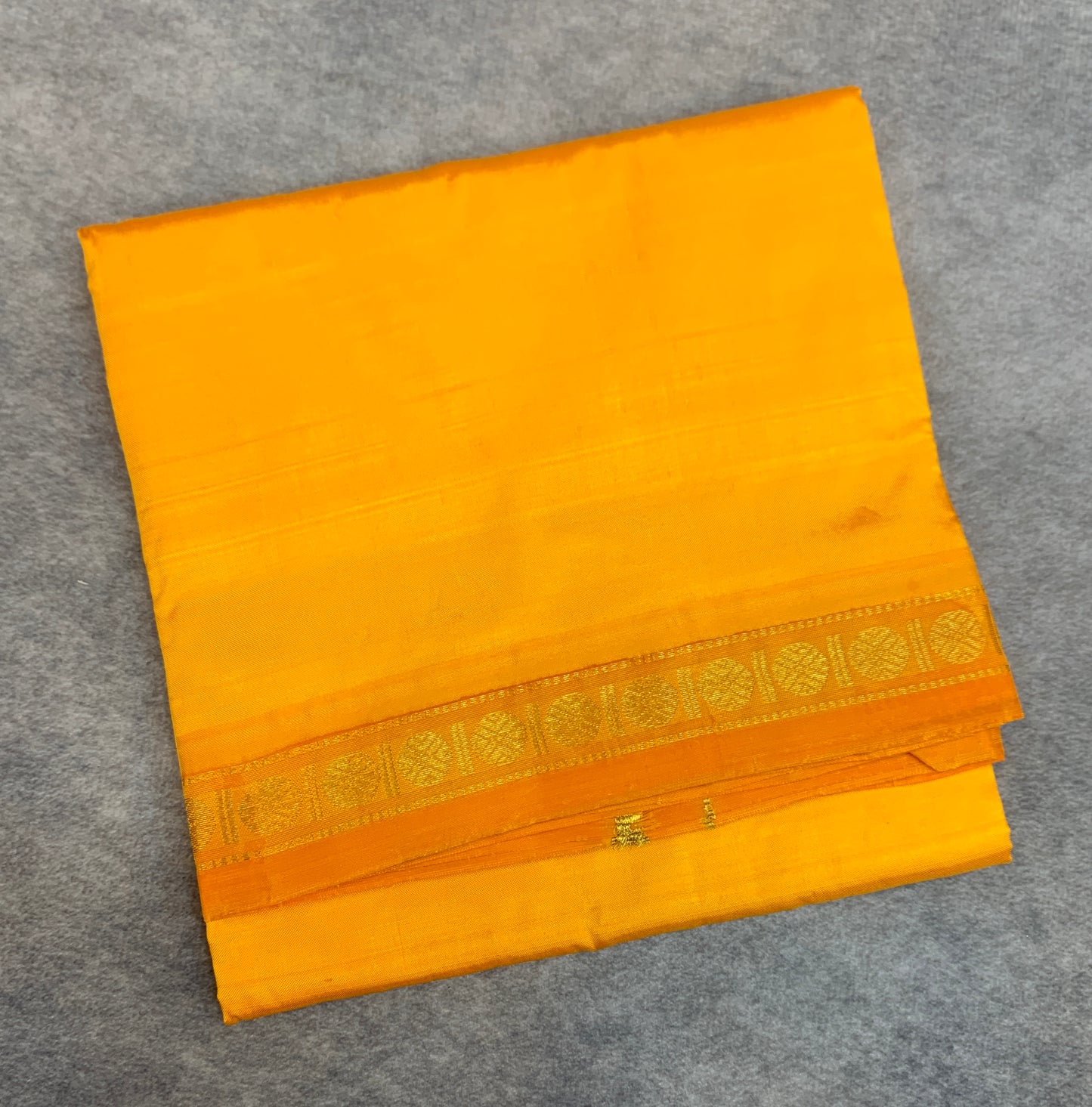 Silk Pooja Towel Mango Yellow colour