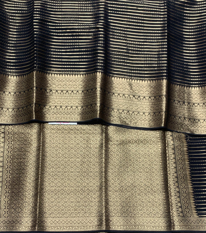 Georgette Saree Block Colour with Sliver Floral Design Border