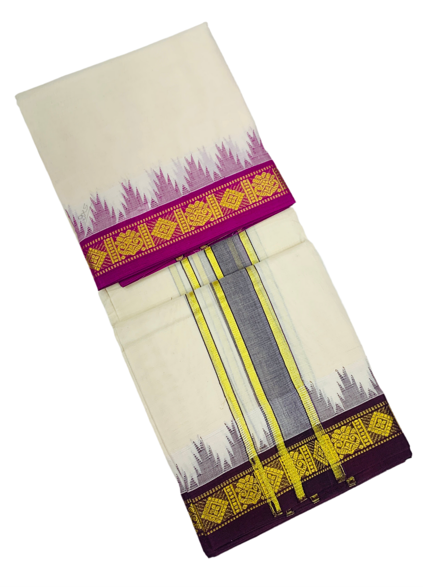 Cotton Dhoti Half White