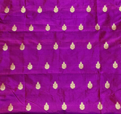 Magenta Colour Pure Silk Blouse Fabric