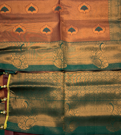 Art Silk Saree Maroon Colour with Green Border