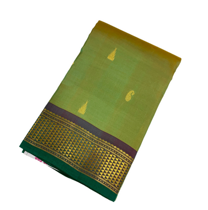 Pure Kanchipuram Silk Olive Green Colour