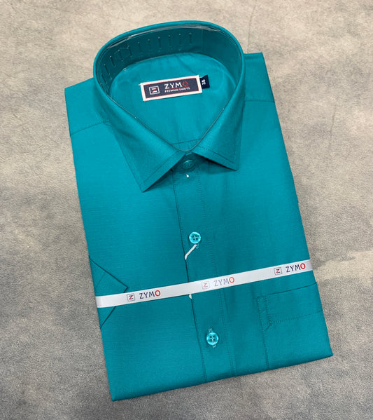 Half Sleeve Rama Green Colour Shirt