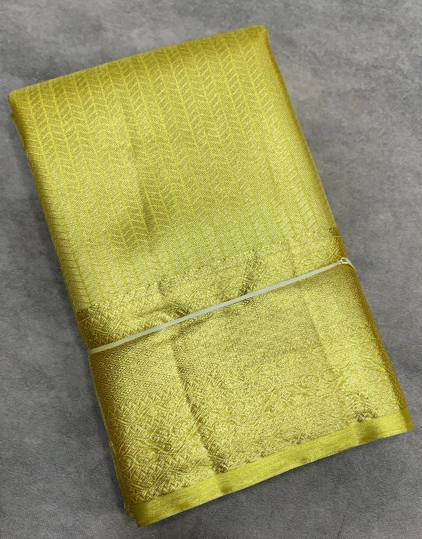 Fancy Tissue Saree Golden Colour with Self Colour Border