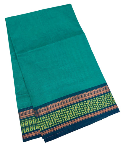 Chettinad Cotton Saree Peacock Green