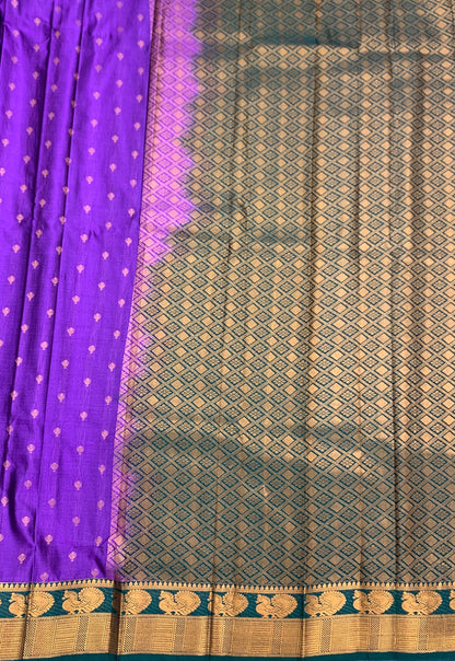 Soft Silk Casual Saree Magenta with Green Colour Border