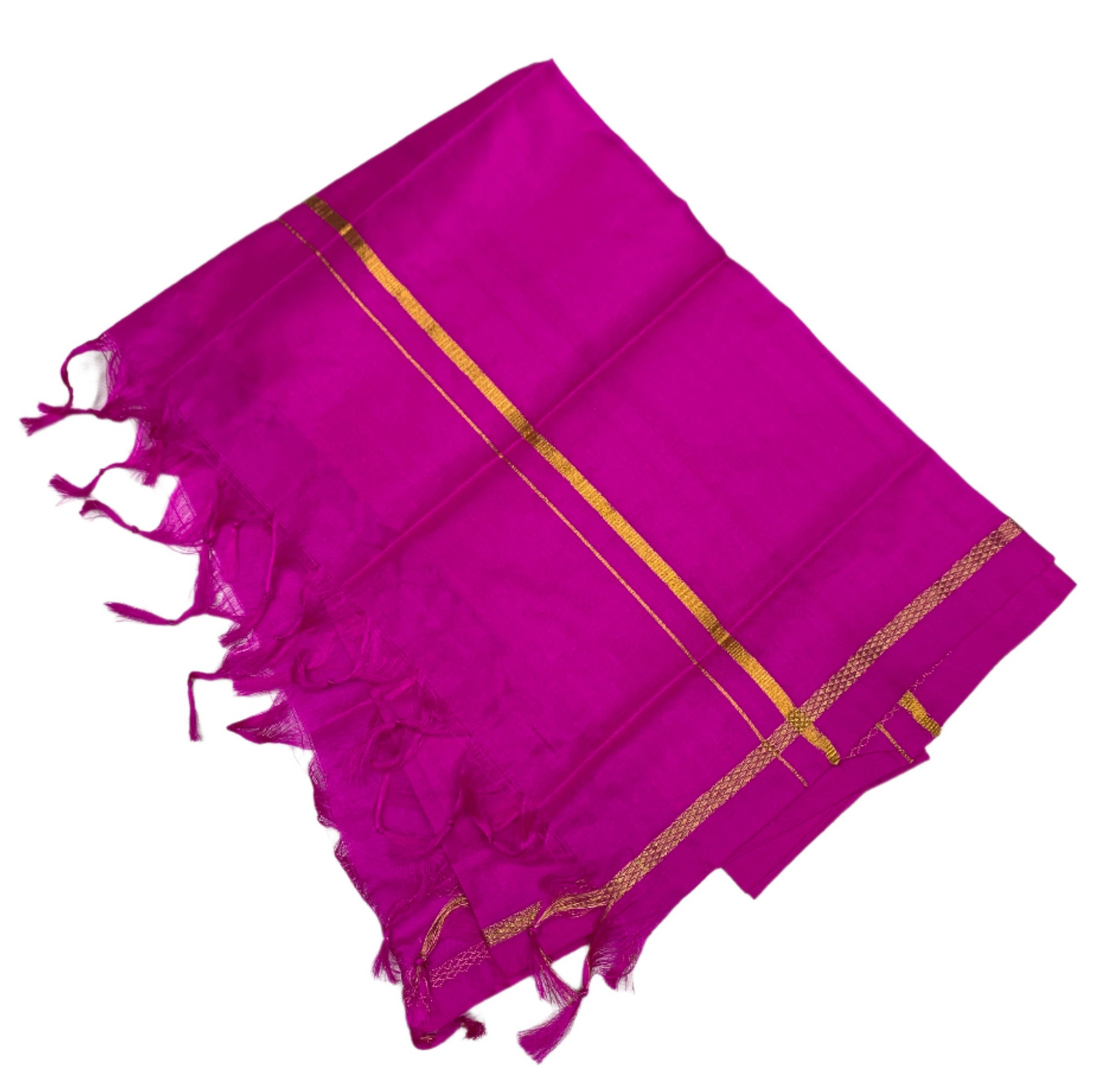 Silk Pooja Towel Pink Colour