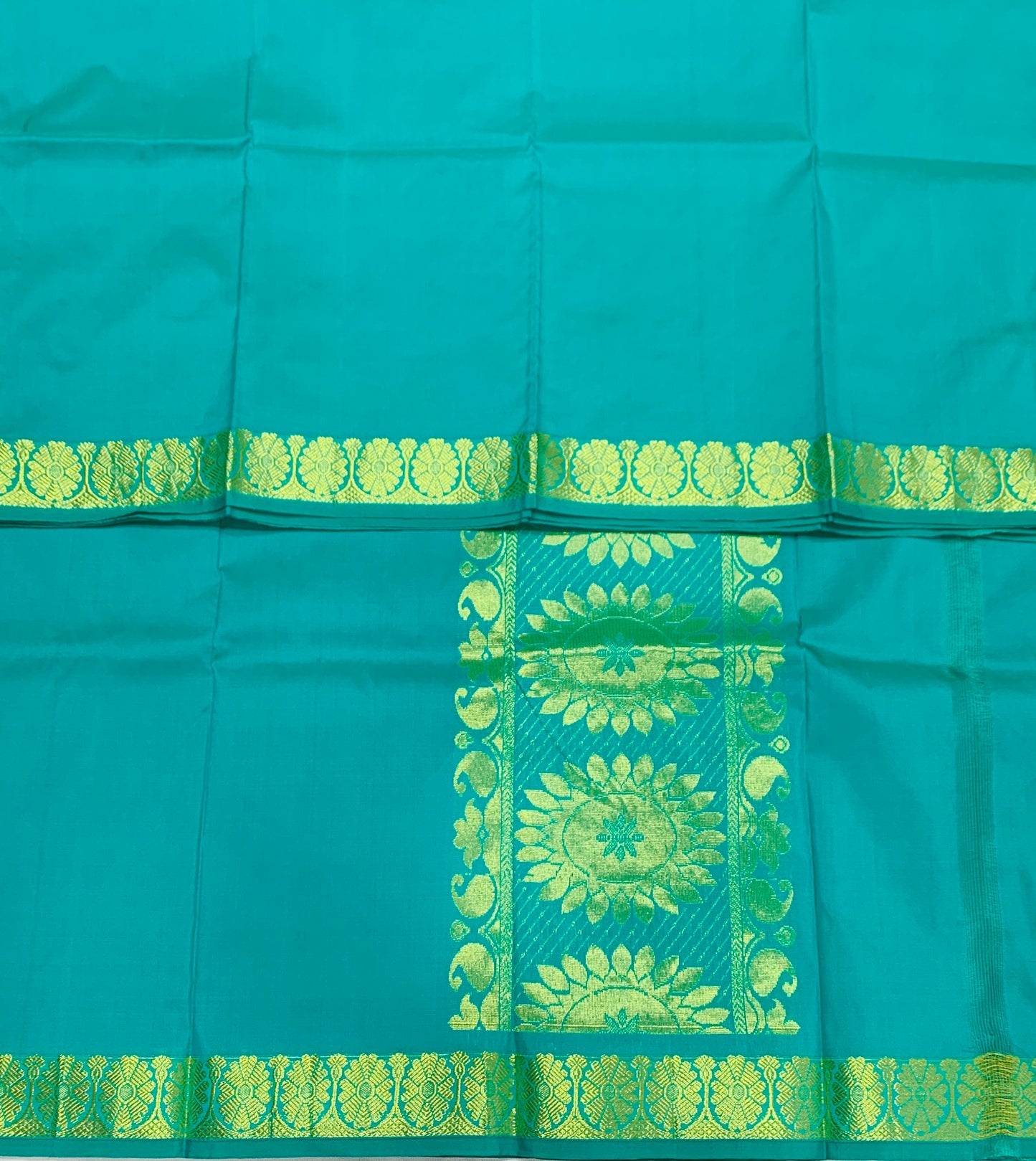 Rama Green Colour Half Saree Shawl