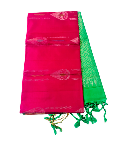 Soft Silk Saree Pink Colour