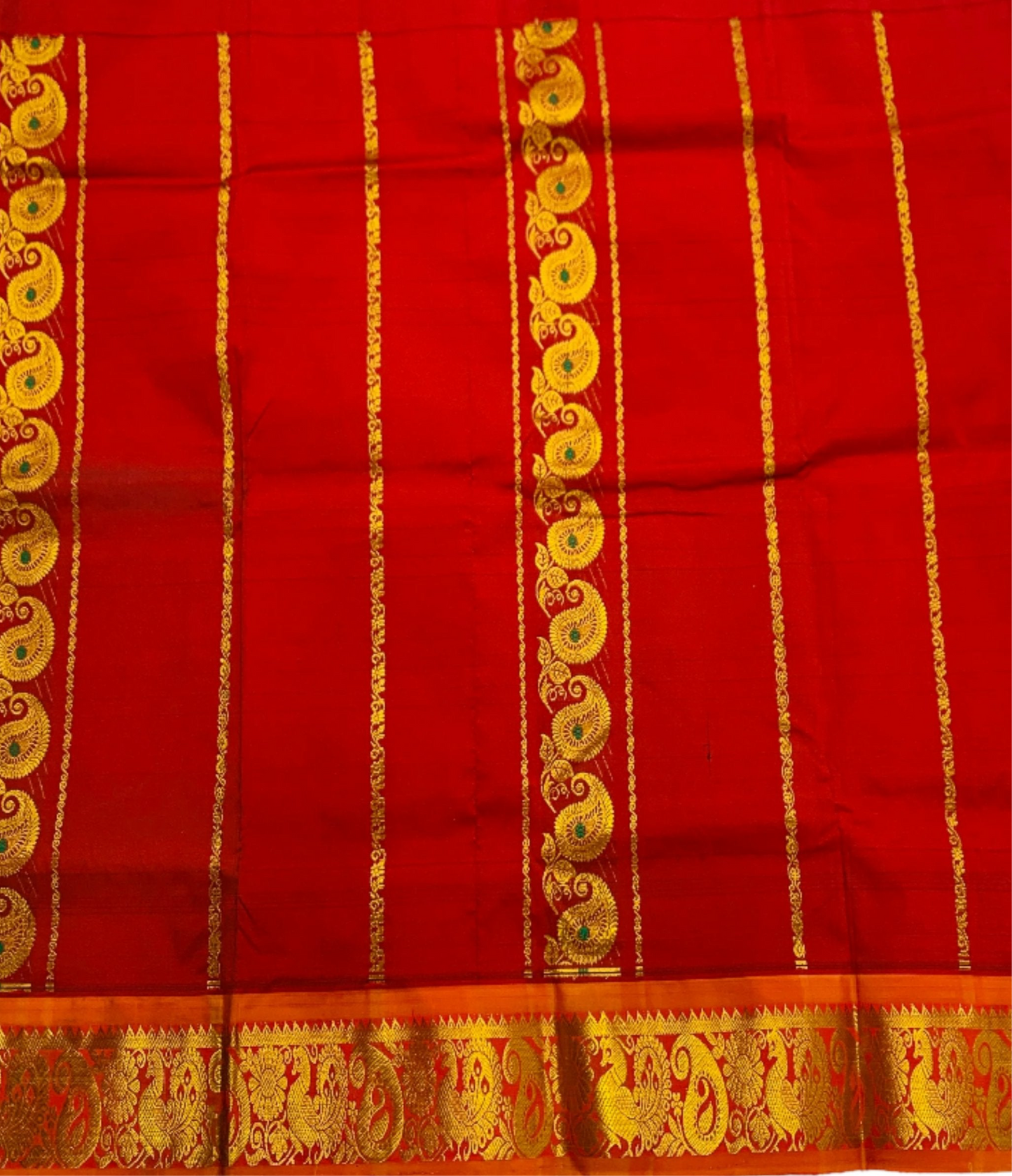 Maroon shade Semi silk Kids Pattu Pavadai with contrast border for age 2 to 5