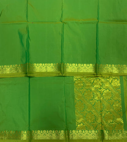 Light Green Colour Half Saree Shawl