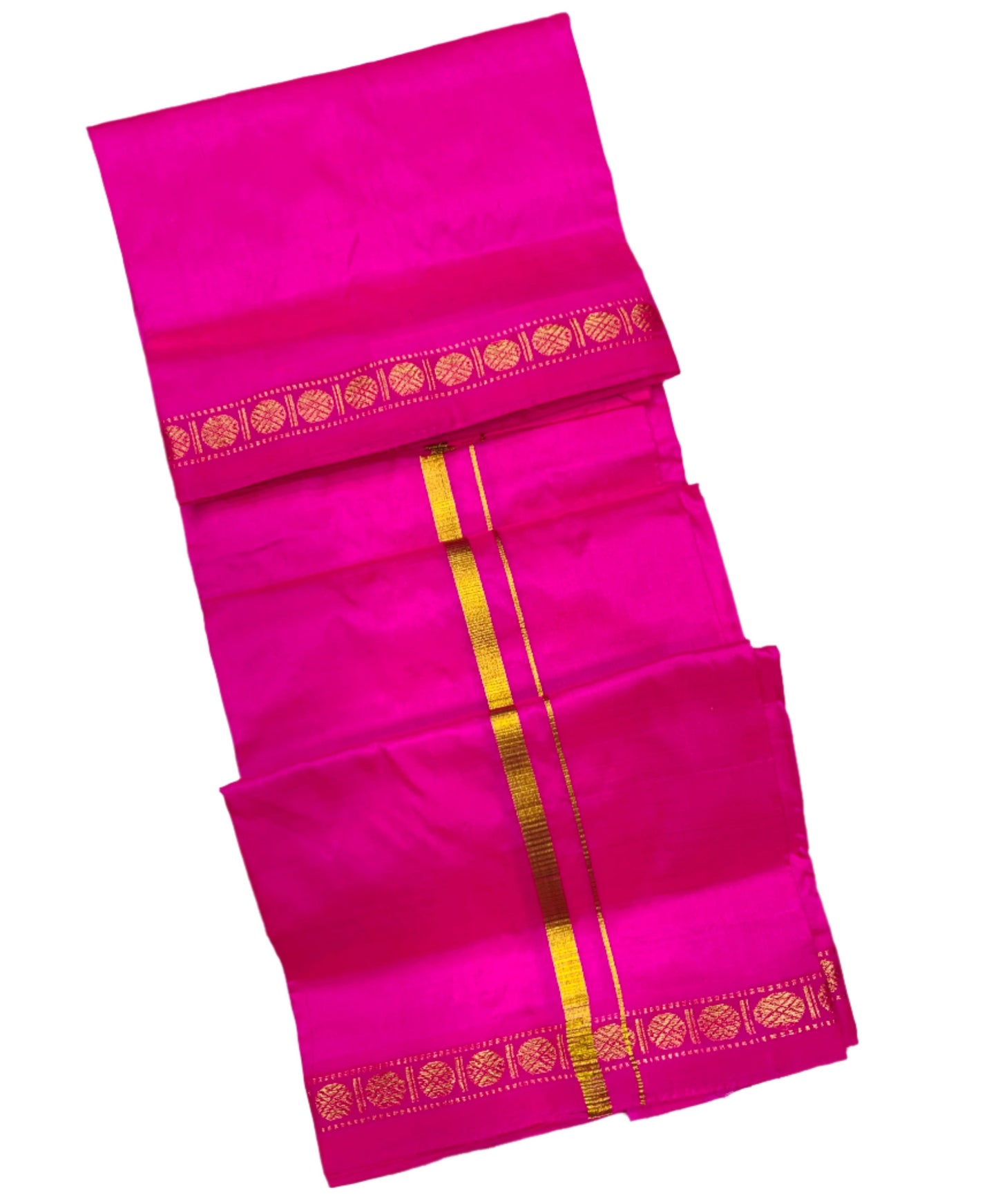 Silk Pooja Towel Pink colour