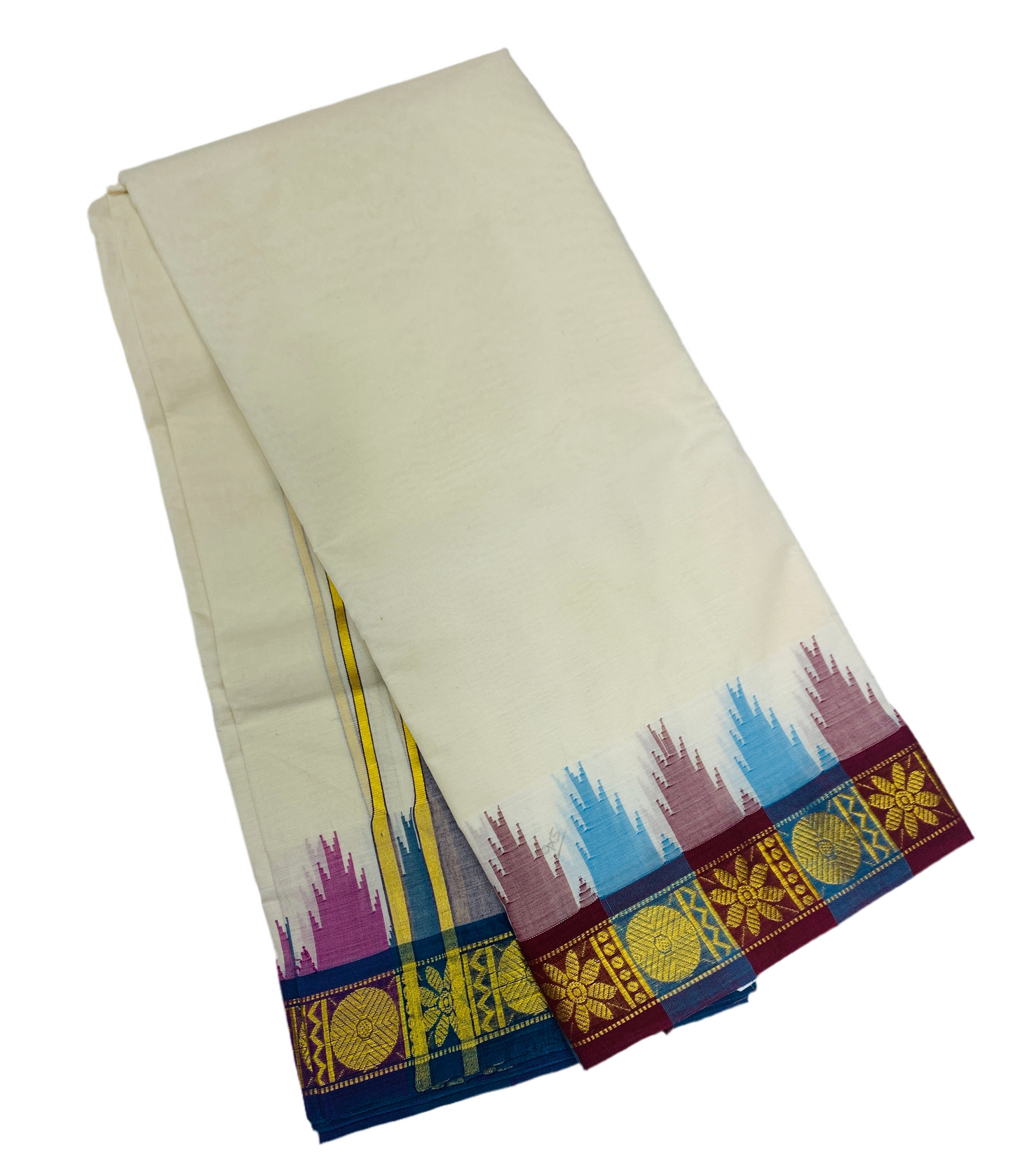 Cotton Dhoti Half White