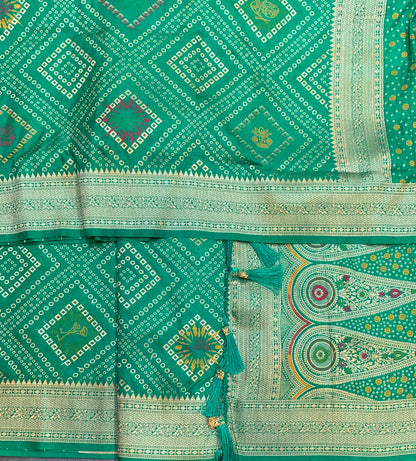Banaras Soft Silk Saree Light Green Colour with Sliver Colour Floral Design Border