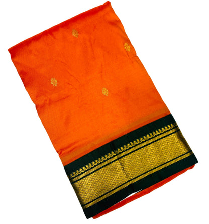 Pure Kanchipuram Silk Orange Colour