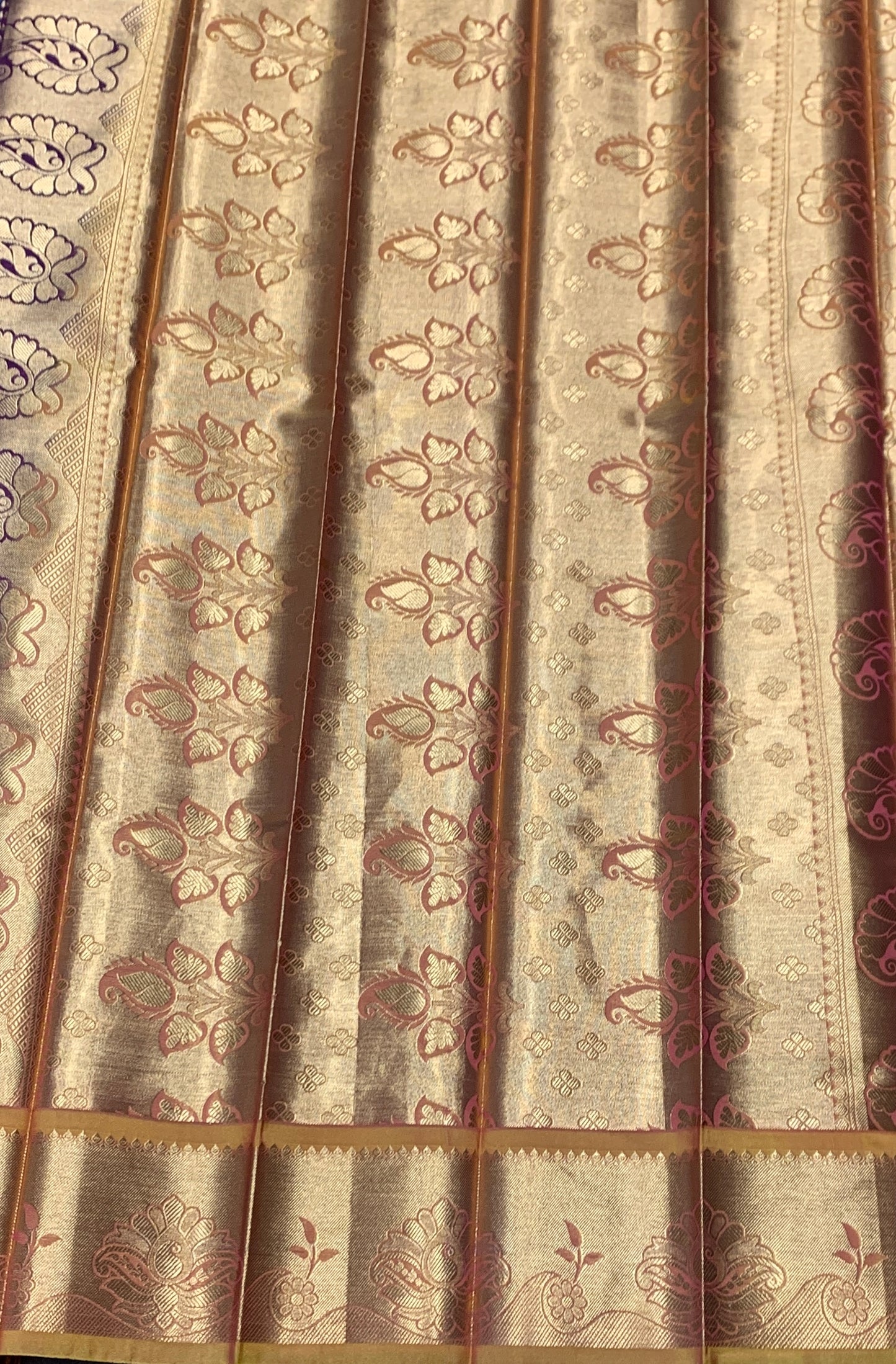 Vegan Silk Saree Maroon Colour with Golden Yellow Border