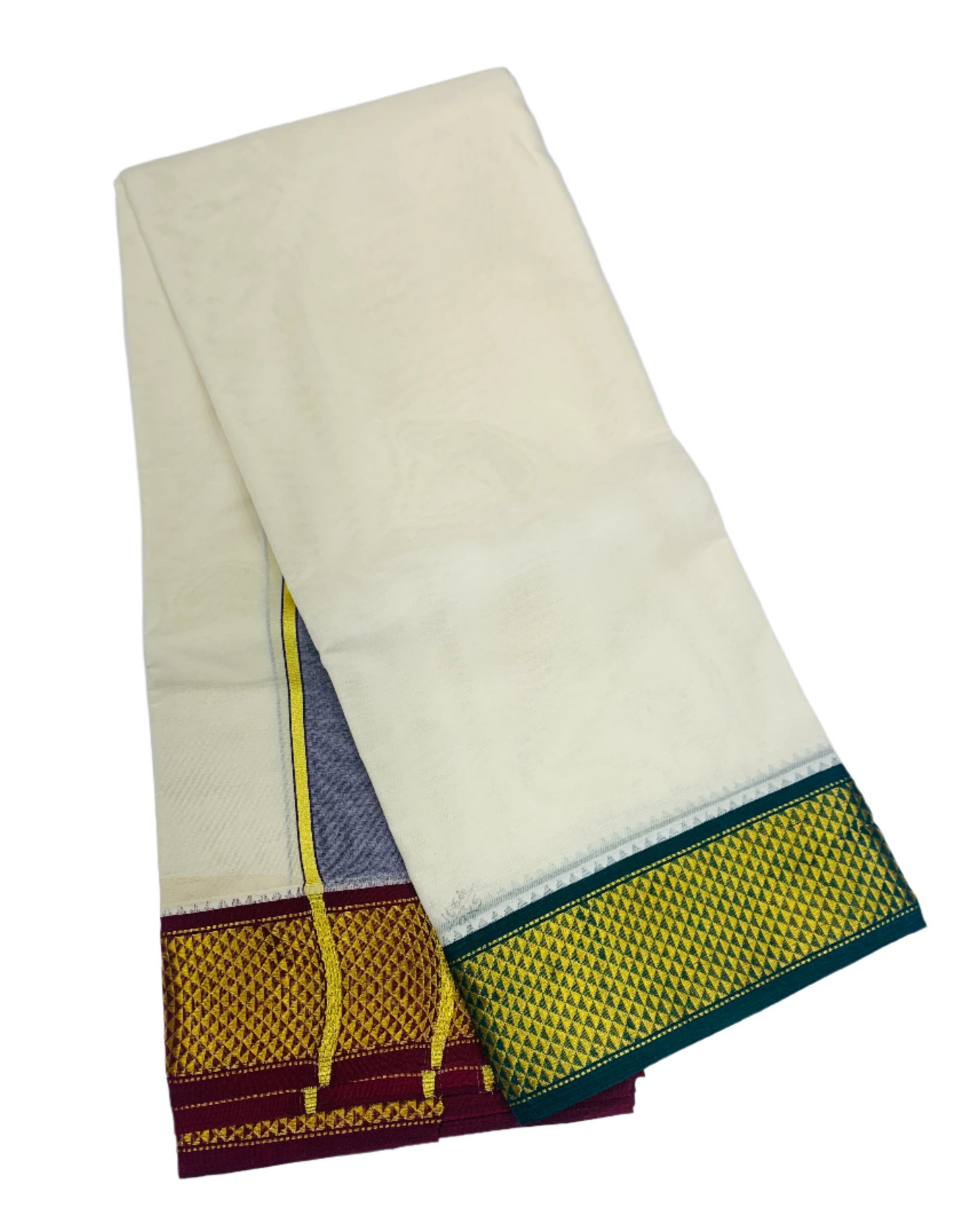 Cotton Dhoti Half White Colour