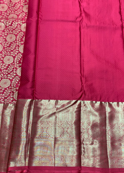 Red Colour Soft Kanchi Tissue Pattu Saree with Golden border