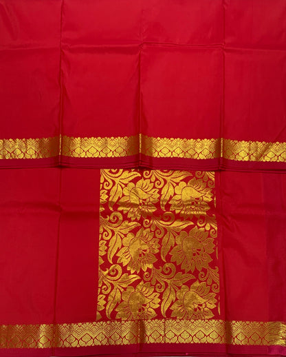 Red Colour Half Saree Shawl